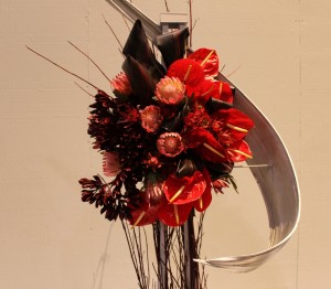 Red and Silver Arrangement