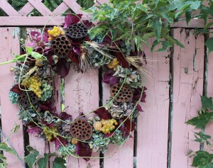 Pretty Door Wreath with Hydrangea