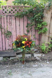 Tall Autumn Vase Arrangement