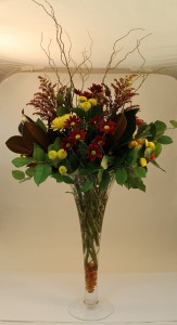 Tall vase arrangement