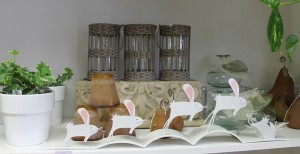 Hopping bunny votive candleholder