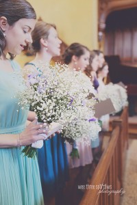 Bridesmaids with bouquets