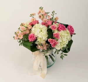 Soft pink and cream flowers