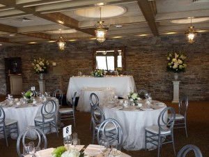 Head table and centrepieces