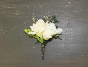 White Freesia Boutonniere