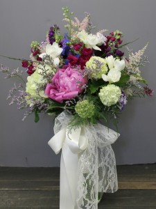Bouquet with Lace and Satin