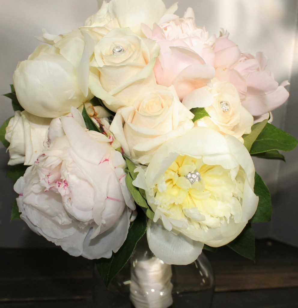 Peonies And Roses In A Brides Bouquet Martins The Flower People