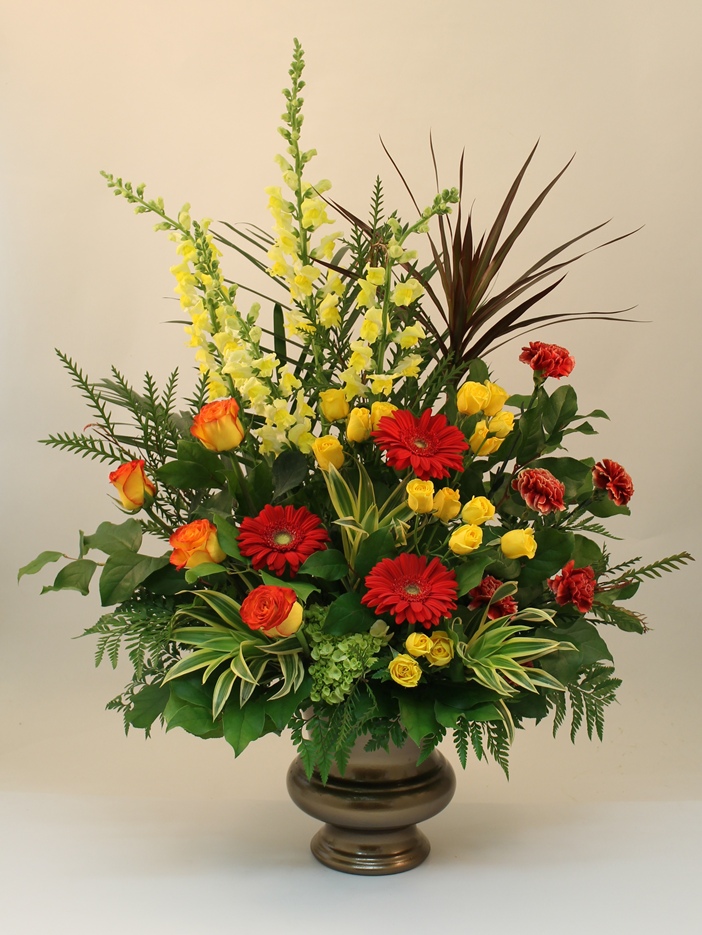 Flower Arrangements created by Martin's, the Flower People for Funeral