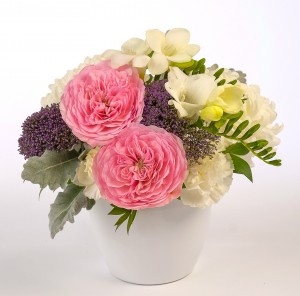 Pink, mauve and white fragrant bouquet 