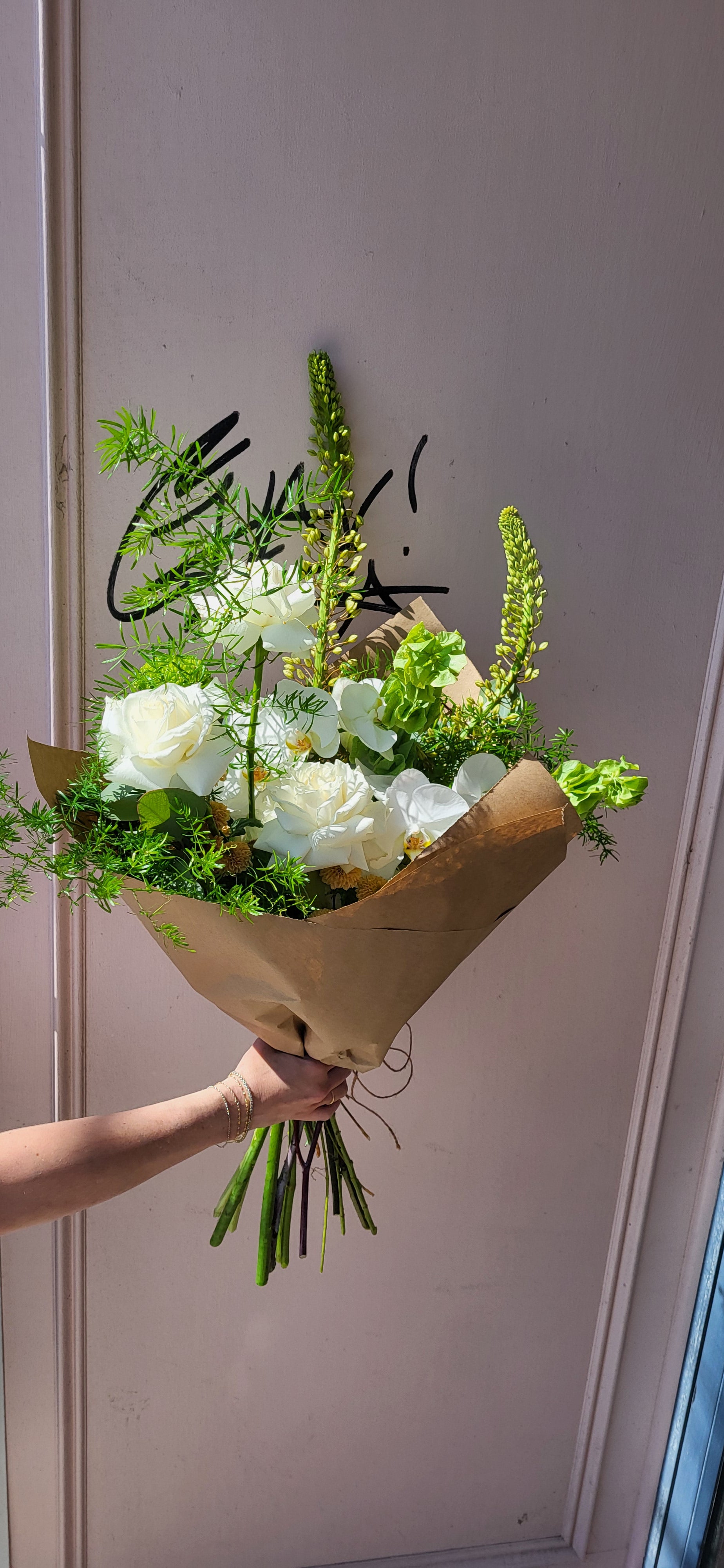 White & Green Bouquet.
