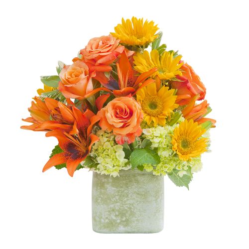 Heaven's Sunset Vase Arrangement